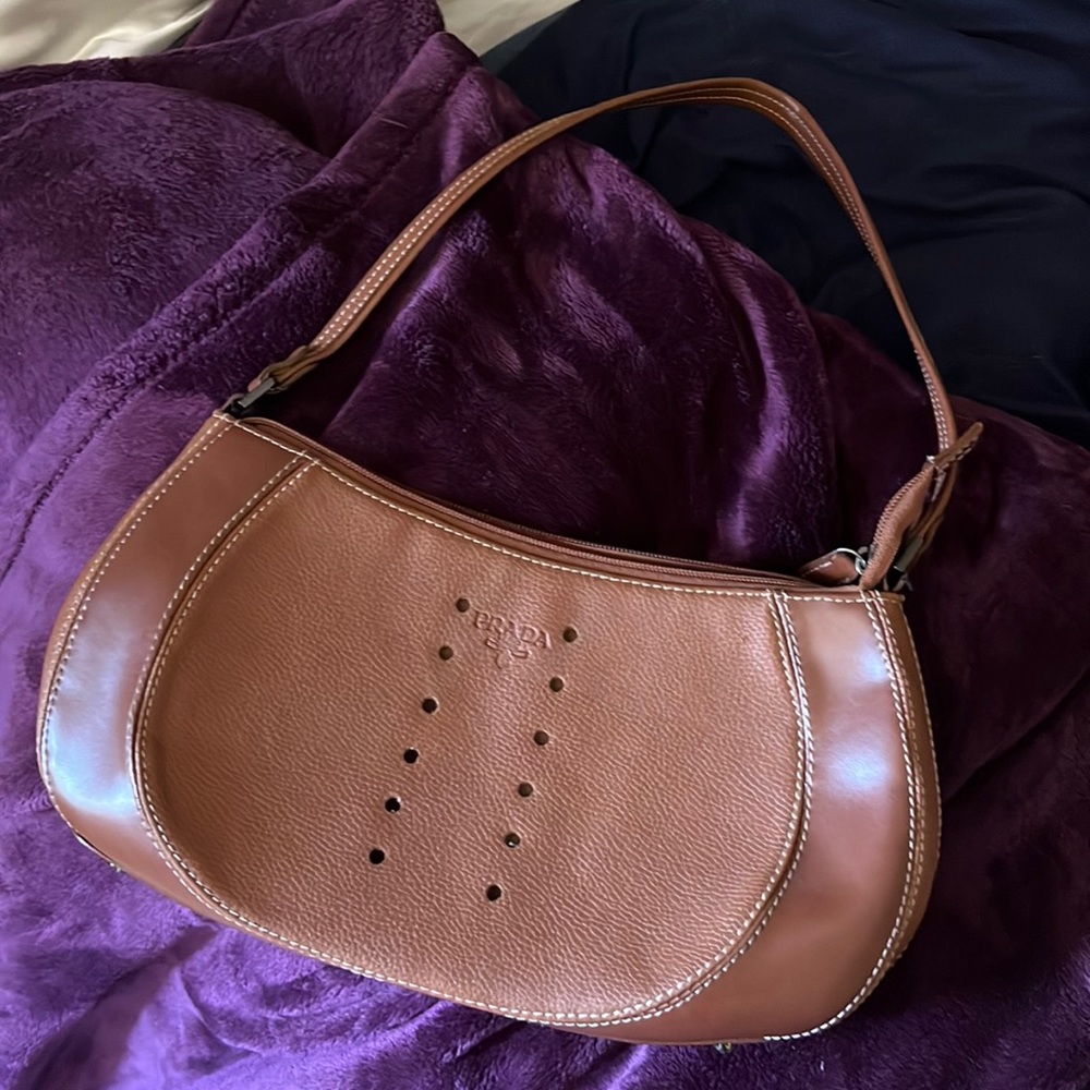 Prada Brown clutch purse